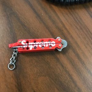Supreme Butterfly Knife Keychain